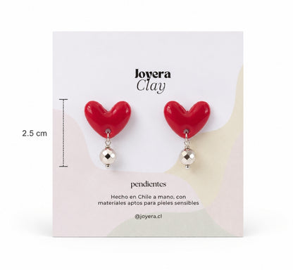 Aros mujer hipoalergénicos corazón