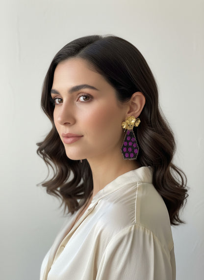Pendientes Jarron de flores de Carolina Olivares