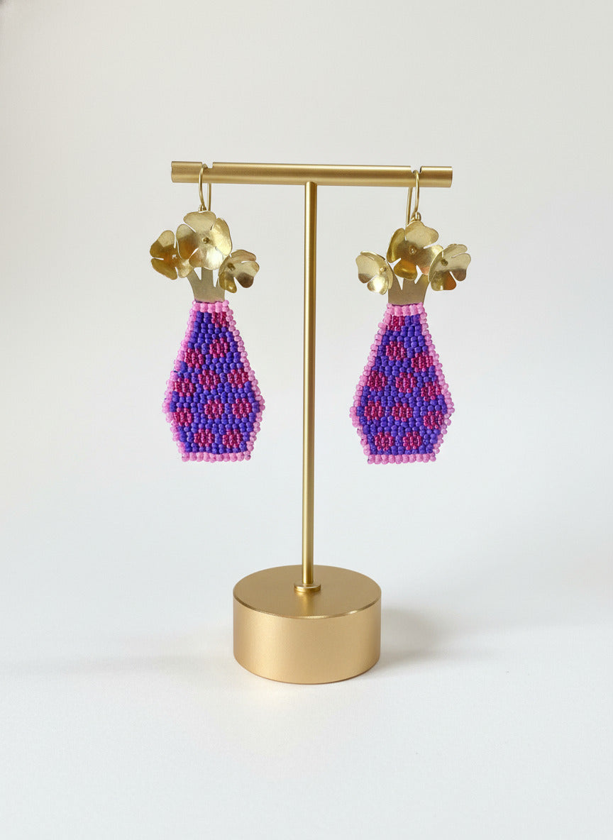 Pendientes Jarron de flores de Carolina Olivares