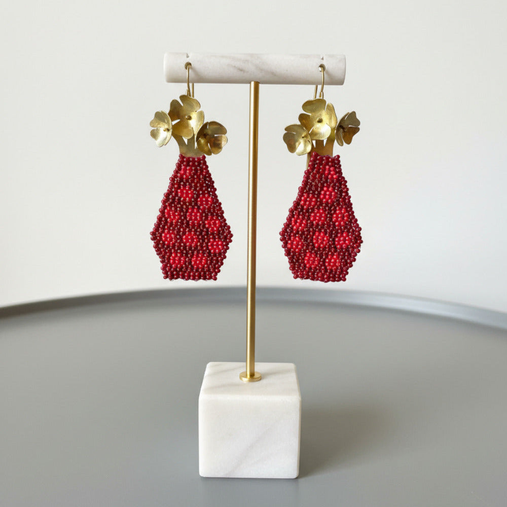 Pendientes Jarron de flores de Carolina Olivares