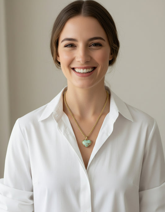 Collar Corazón Turquesa de Caro Olivares