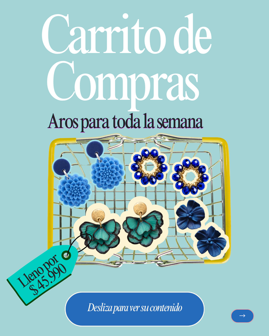 Carrito de 4 pendientes - aros mujer