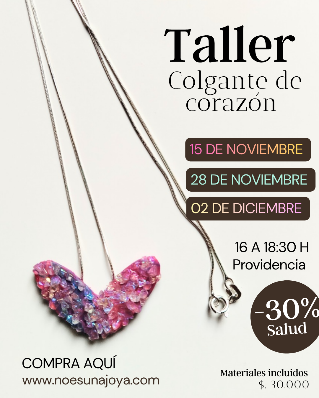 Taller : collar de Corazón
