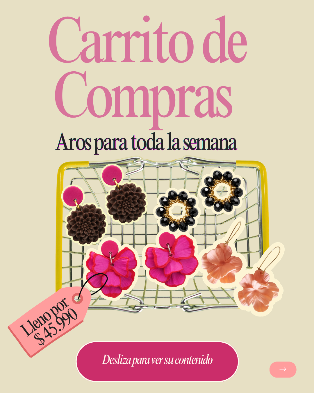 Carrito cuatro aros mujer Nutella