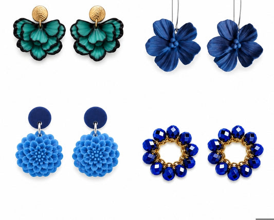 Carrito de 4 pendientes - aros mujer